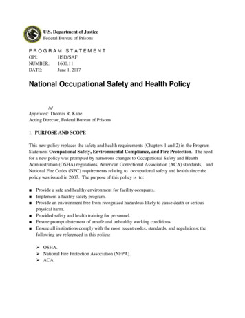 National Occupational Safety And Health Policy
