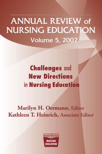 ANNUAL REVIEW Of NURSING EDUCATION