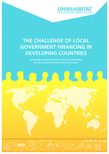 THE CHALLENGE OF LOCAL GOVERNMENT FINANCING IN 