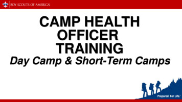 CAMP HEALTH OFFICER TRAINING