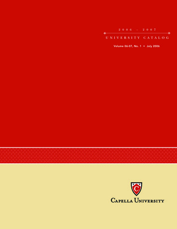 Capella University Catalog - 2006-07