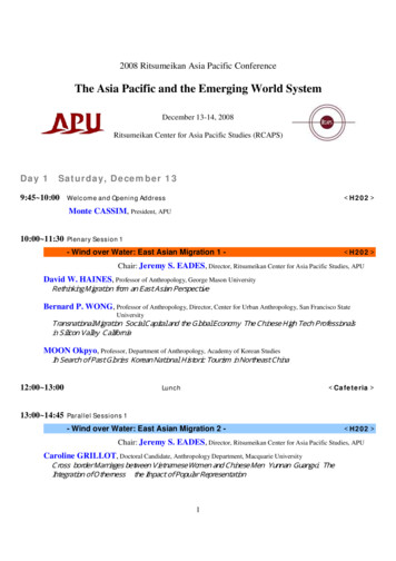 The Asia Pacific And The Emerging World System - Apu.ac.jp