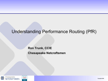 Understanding Performance Routing (PfR) - NetCraftsmen