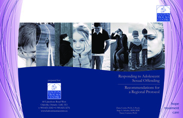 Responding To Adolescent Sexual Offending Recommendations For A .