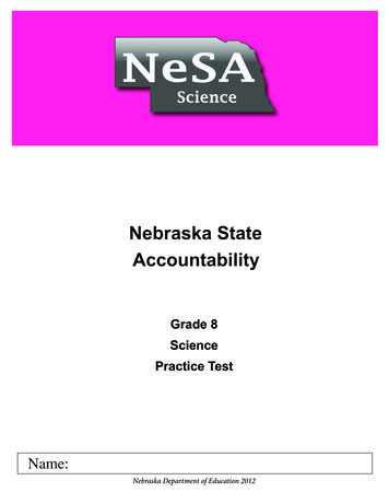 Grade 8 Science Practice Test - Nebraska