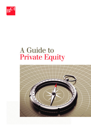 A Guide To Private Equity - BVCA