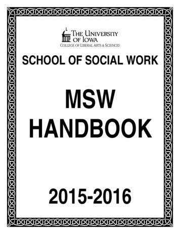 MSW HANDBOOK - College Of Liberal Arts And Sciences