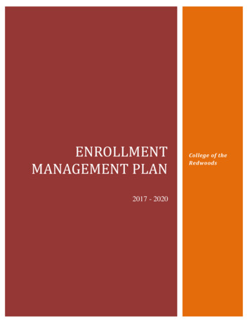 Enrollment Management Plan - Redwoods