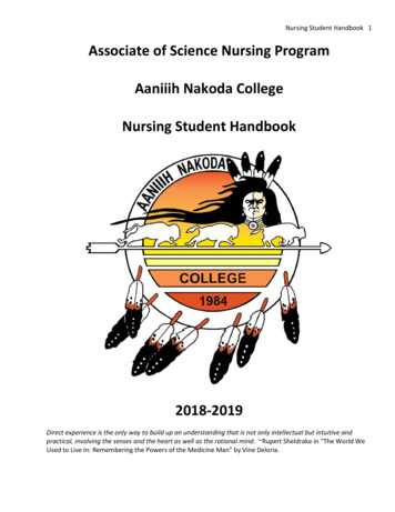 Nursing Student Handbook - Aaniiih Nakoda College