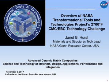 Overview Of NASA Transformational Tools And Technologies Project's 2700 .