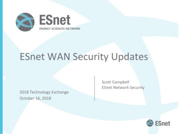ESnet WAN Security Updates