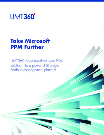 Take Microsoft PPM Further - UMT360