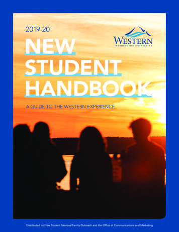 2019-20 WWU New Student Handbook - Western Washington University