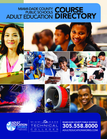 PUBLIC SCHOOLS DIRECTORY ADULT EDUCATION - Lindsey Hopkins
