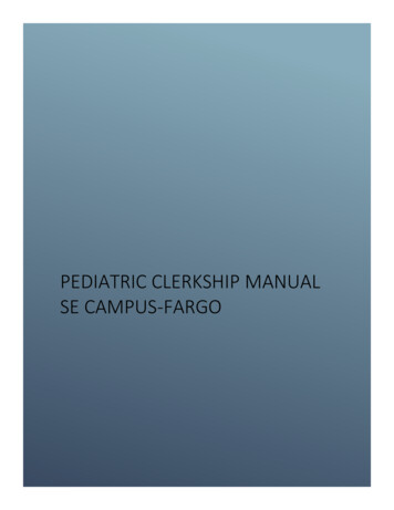 Pediatric Clerkship Manual