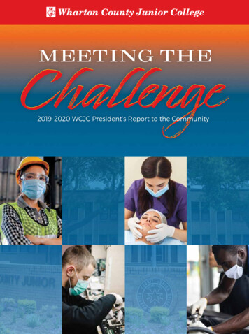 MEETING THE Challenge - WCJC