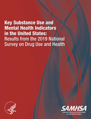 Key Substance Use And Mental Health Indicators In The United . - SAMHSA