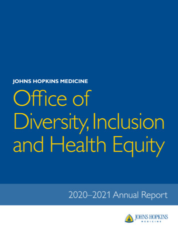 JOHNS HOPKINS MEDICINE Office Of Diversity, Inclusion And Health Equity