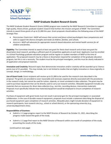 NASP Graduate Student Research Grants