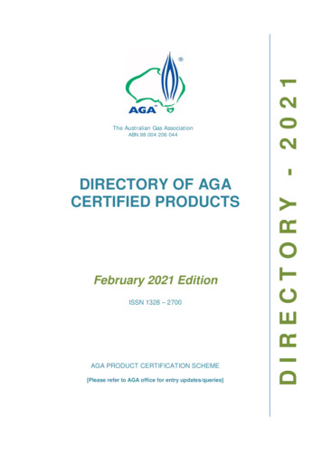 AGA Product Directory