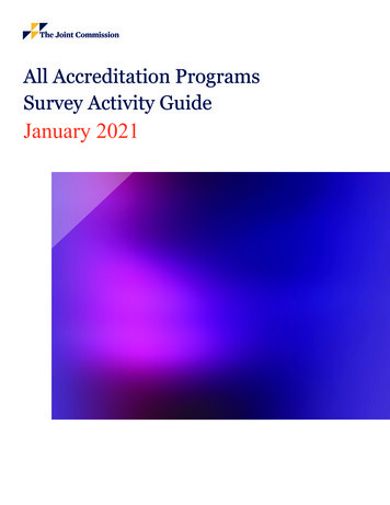 All Accreditation Programs Survey Activity Guide