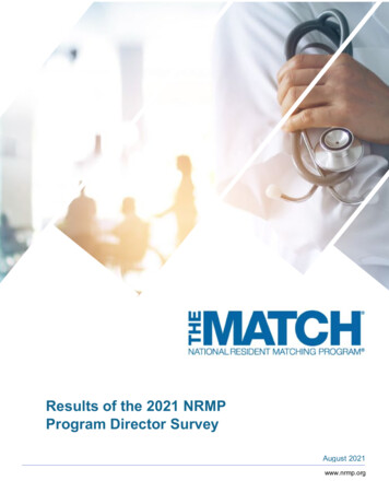 Results Of The 2021 NRMP Program Director Survey