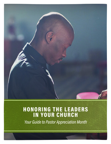 HONORING THE LEADERS IN YOUR CHURCH