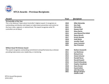2022updated NTCA Awards Previous Recipients