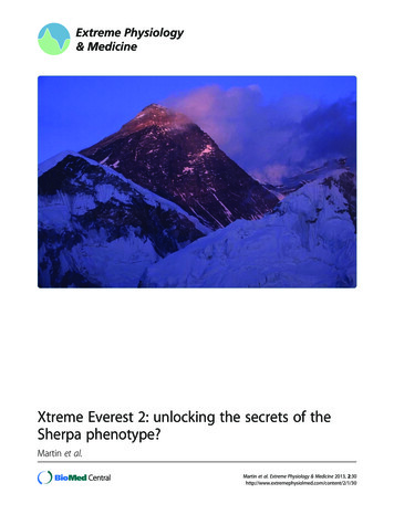 Xtreme Everest 2: Unlocking The Secrets Of The Sherpa .