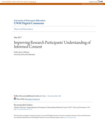 Improving Research Participants' Understanding Of Informed Consent - CORE
