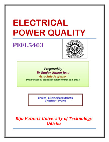 ELECTRICAL POWER QUALITY