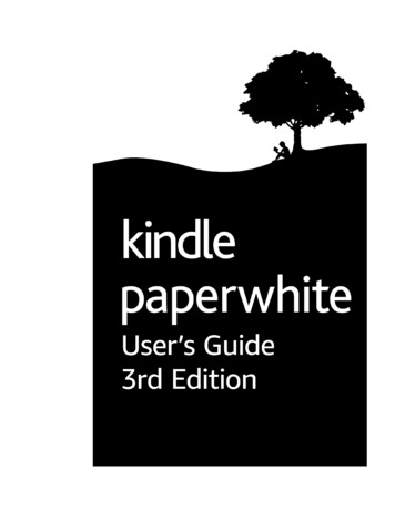 Kindle Paperwhite User’s Guide, 3rd Edition