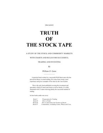 [dust Jacket] TRUTH OF THE STOCK TAPE - Gann.Su