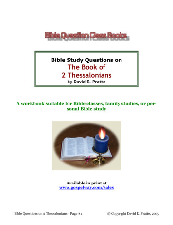 Bible Study Questions On The Book Of 2 Thessalonians