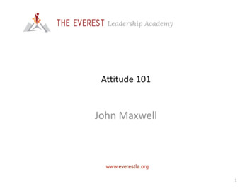 Attitude 101 - The Everest - Leadership Academy