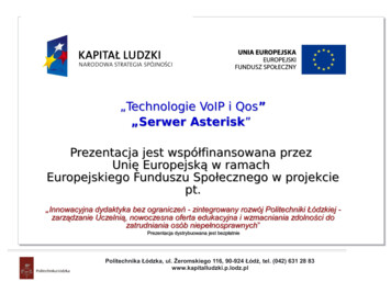 „Technologie VoIP I Qos - Urząd Miasta Łodzi