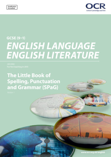 GCSE (9–1) ENGLISH LANGUAGE ENGLISH LITERATURE
