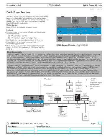 DALI Power Module SPEC (369650) - Dimmers And Lighting .