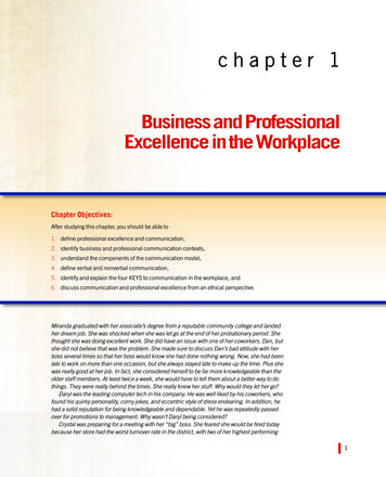 Business And Professional Excellence In The Workplace