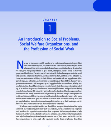 An Introduction To Social Problems, Social Welfare .