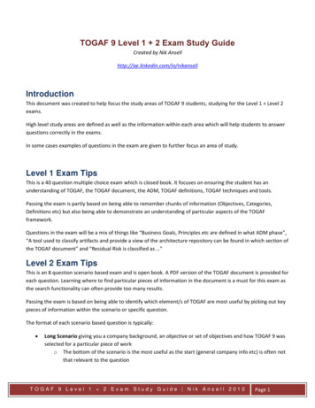 TOGAF 9 Level 1 2 Exam Study Guide - WordPress 