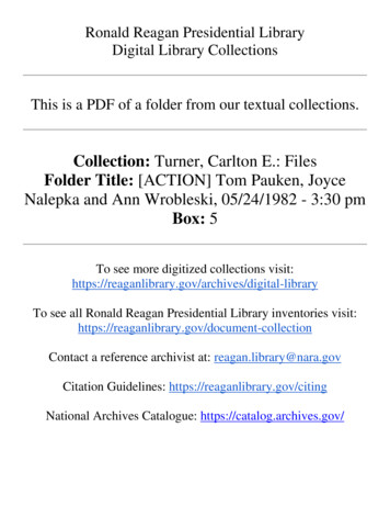 Collection: Turner, Carlton E.: Files Folder Title: [ACTION] Tom Pauken .