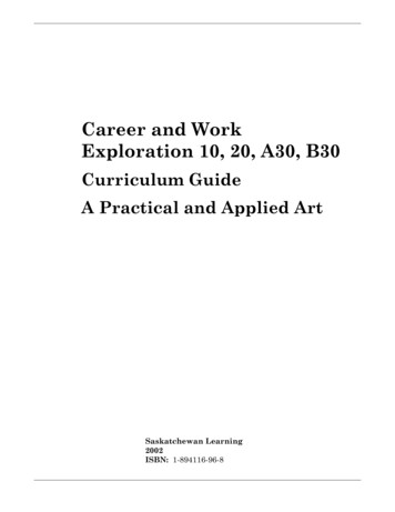 Career And Work Exploration 10, 20, A30, B30