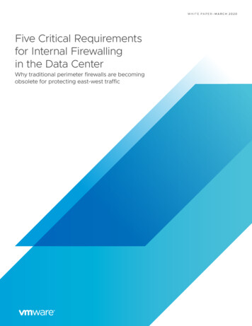 Five Critical Requirements For Internal Firewalling In The Data Center