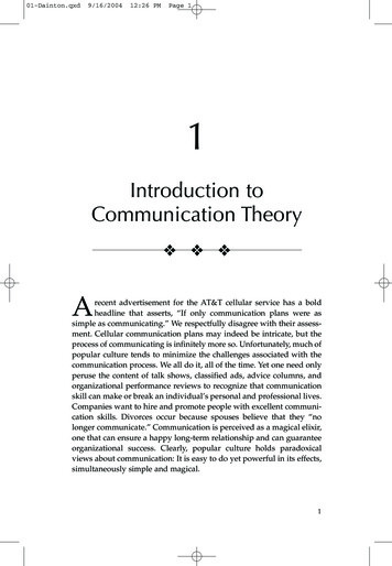 Introduction To Communication Theory