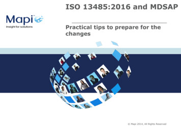 ISO 13485:2016 And MDSAP