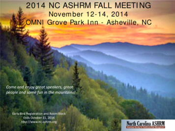 2014 Nc Ashrm Fall Meeting