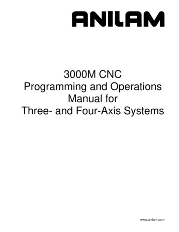 3000M CNC Programming And Operations Manual For Three 