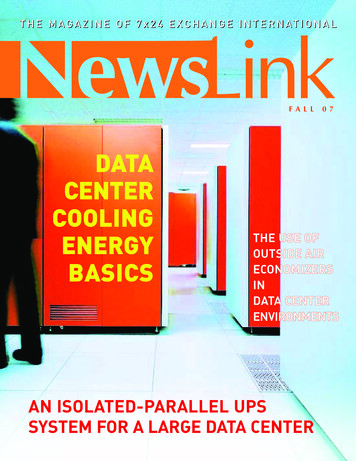 DATA CENTER COOLING ENERGY THE USE OF OUTSIDE AIR 