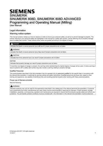 Programming And Operating Manual (Milling)